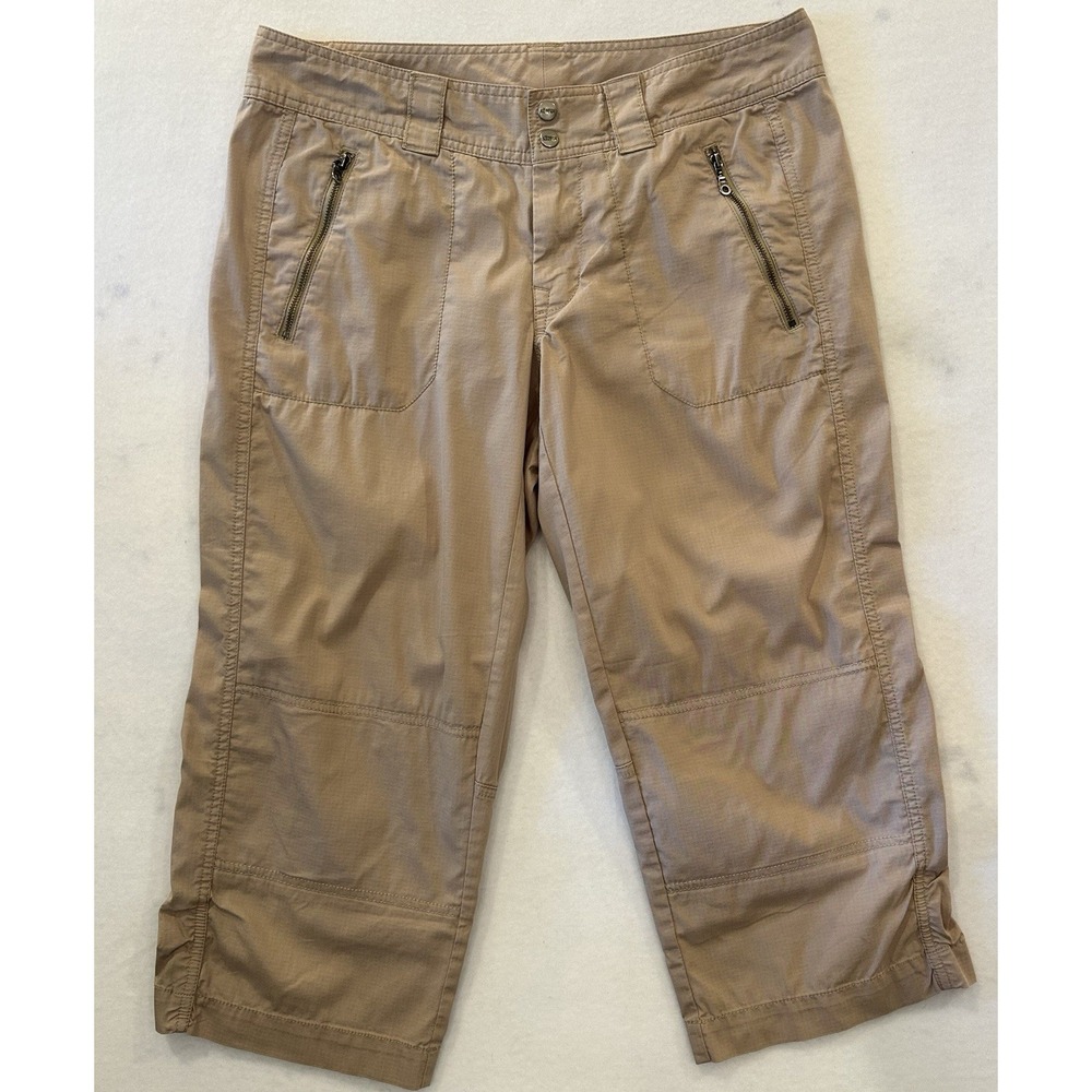 Köppen Womens Size 8 Khaki Capri Pants With Zipper Pockets‎ Hiking